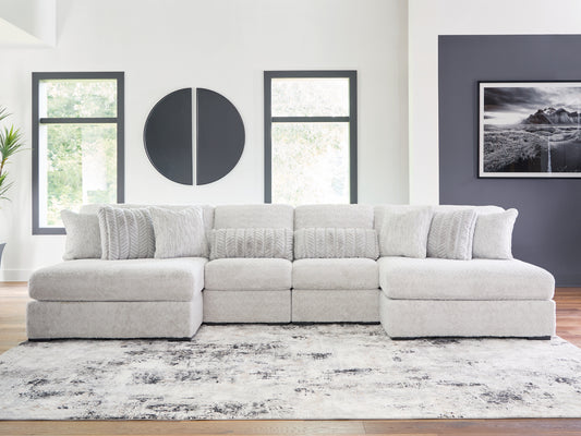 Ocala Furniture Outlet - Ashley Furniture - Cuddle Plush Sectional - RAF 10-Piece Sectional / Arctic - PC59106S10