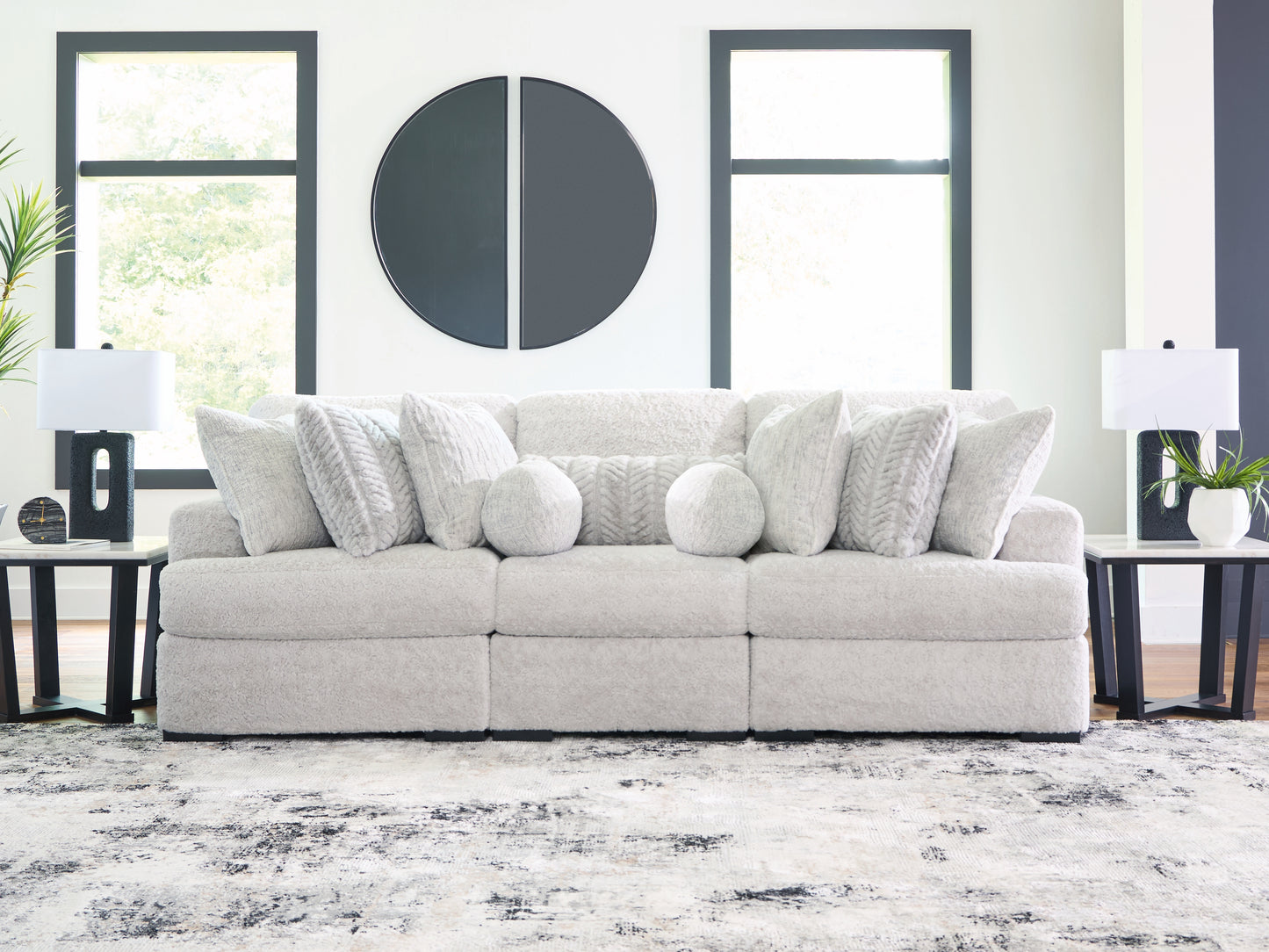 Ocala Furniture Outlet - Ashley Furniture - Cuddle Plush Sectional - RAF 3-Piece Sectional / Arctic - PC59106S5