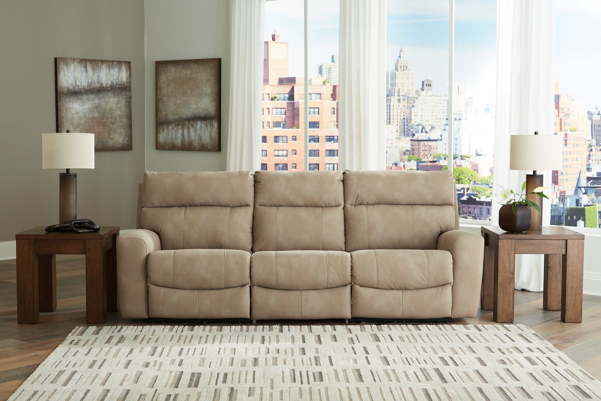 Ocala Furniture Outlet - Ashley Furniture - Next-Gen DuraPella Sectional - 3-Piece Power Reclining Sectional Sofa / Slate - 61003S2