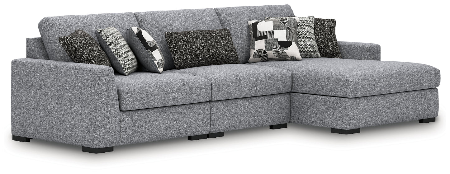 Ocala Furniture Outlet - Ashley Furniture - Bealton Sectional - RAF 3-Piece Sectional with Chaise / Salt and Pepper - 61305S3