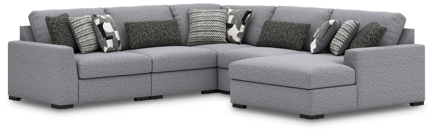 Ocala Furniture Outlet - Ashley Furniture - Bealton Sectional - RAF 5-Piece Sectional with Chaise / Salt and Pepper - 61305S7