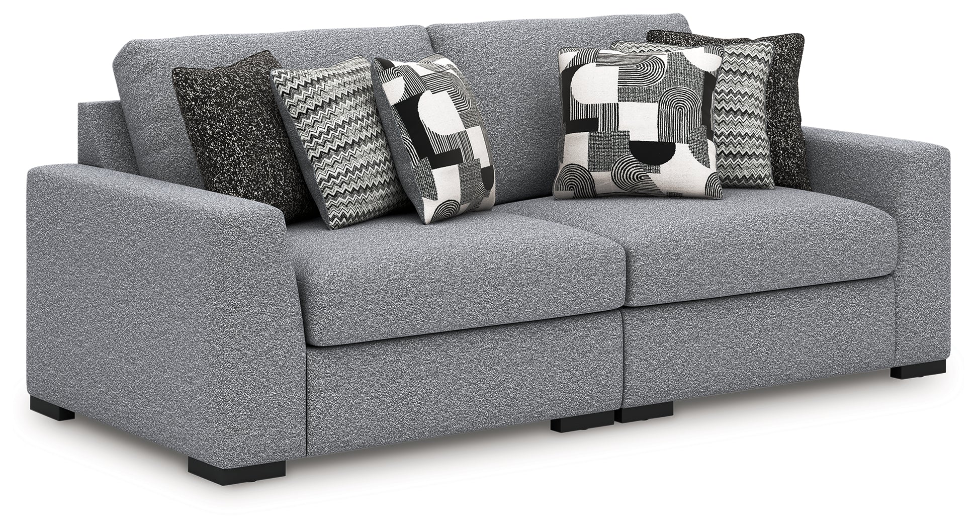 Ocala Furniture Outlet - Ashley Furniture - Bealton Sectional - RAF 2-Piece Sectional with Chaise / Salt and Pepper - 61305S10