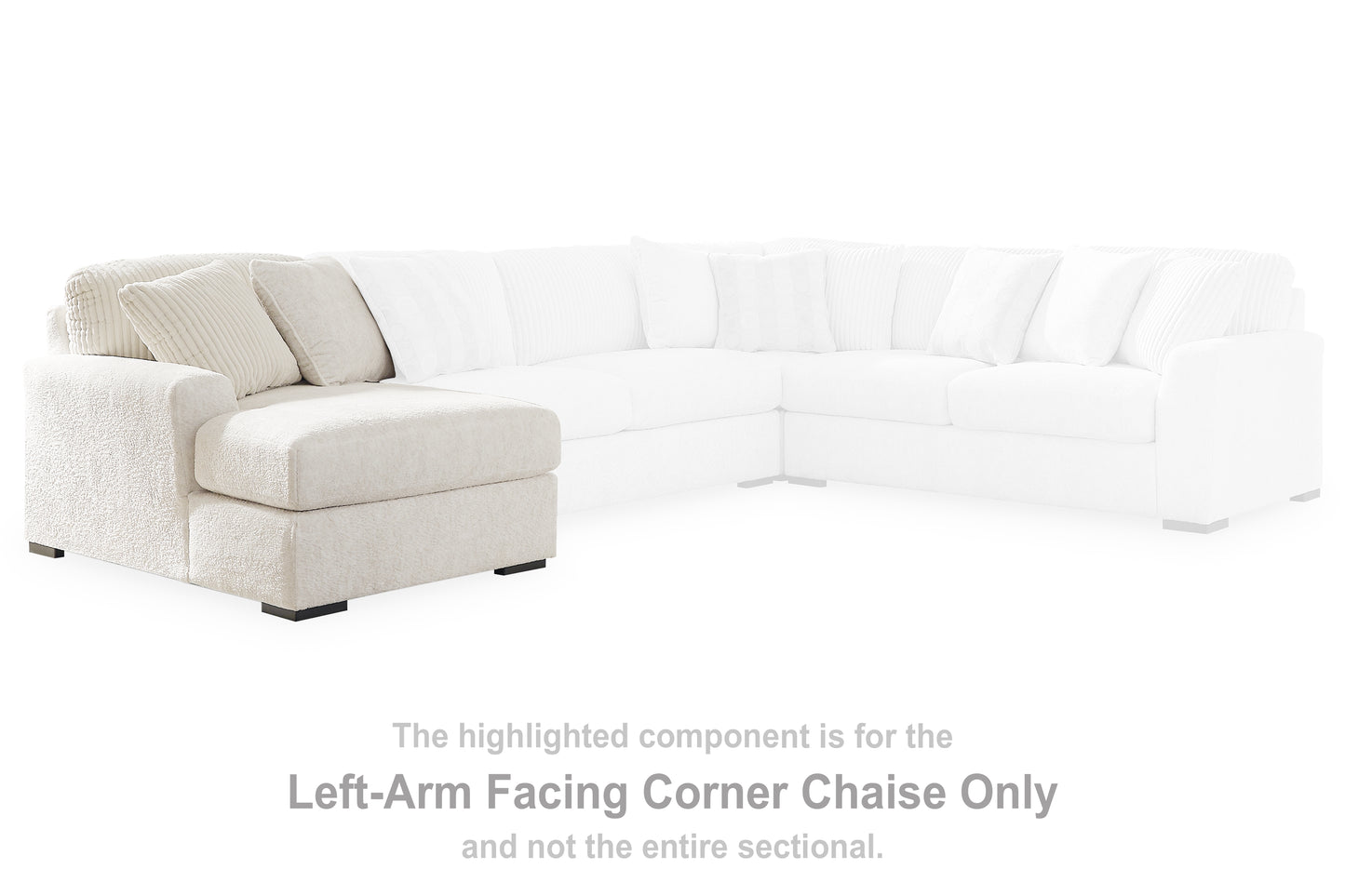 Ocala Furniture Outlet - Ashley Furniture - Chessington Sectional - LAF Corner Chaise / Ivory - 6190416