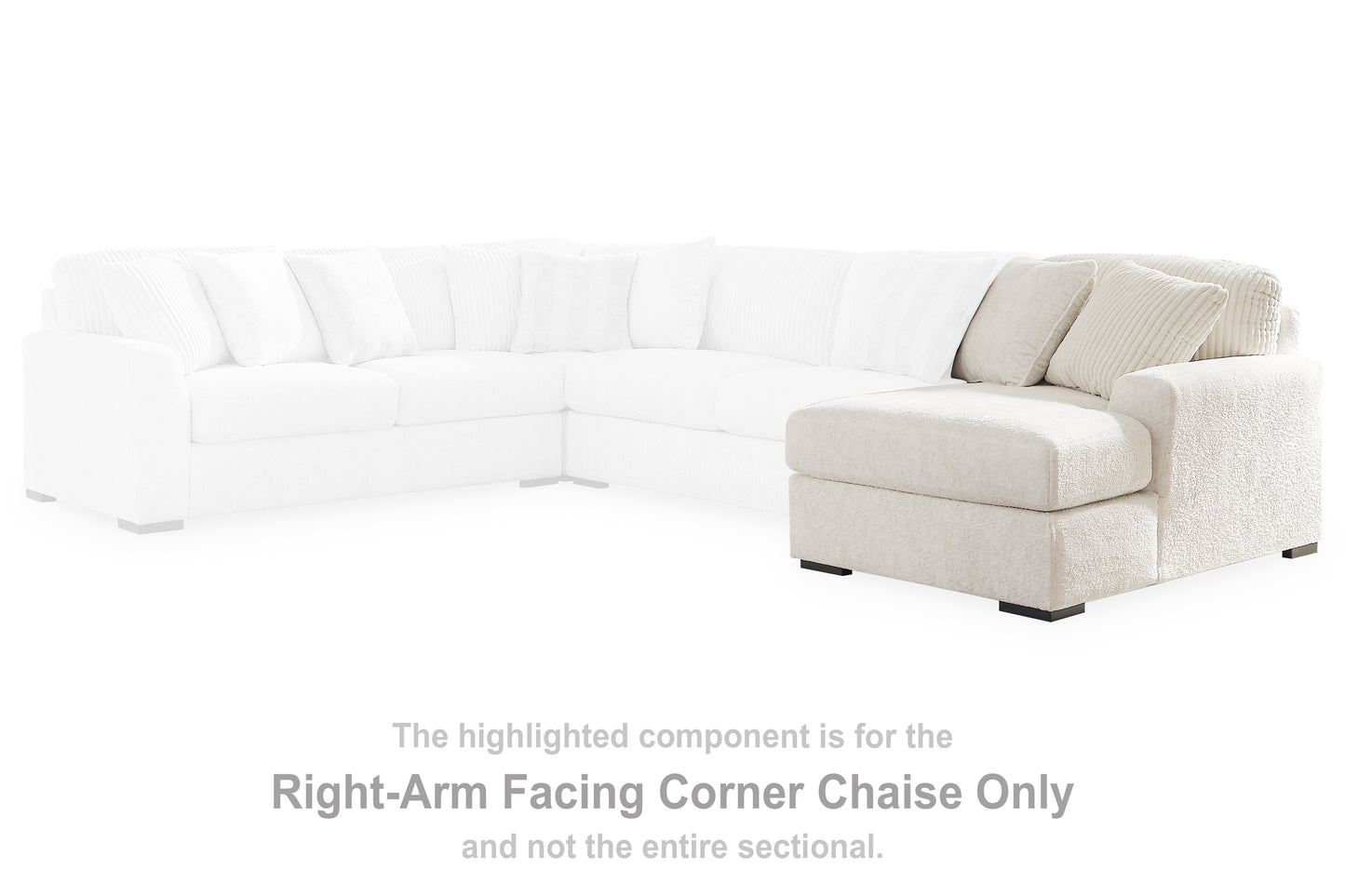 Ocala Furniture Outlet - Ashley Furniture - Chessington Sectional - RAF Corner Chaise / Ivory - 6190417