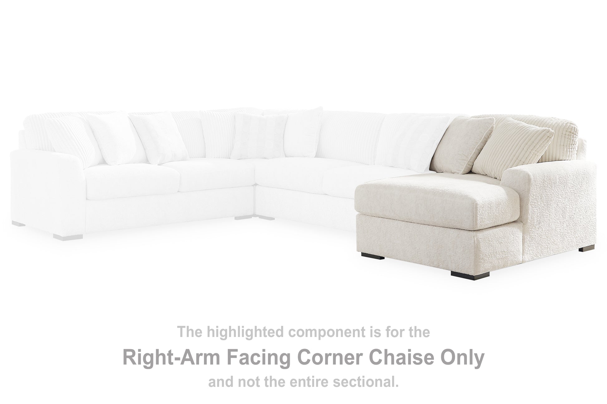 Ocala Furniture Outlet - Ashley Furniture - Chessington Sectional - RAF Corner Chaise / Ivory - 6190417