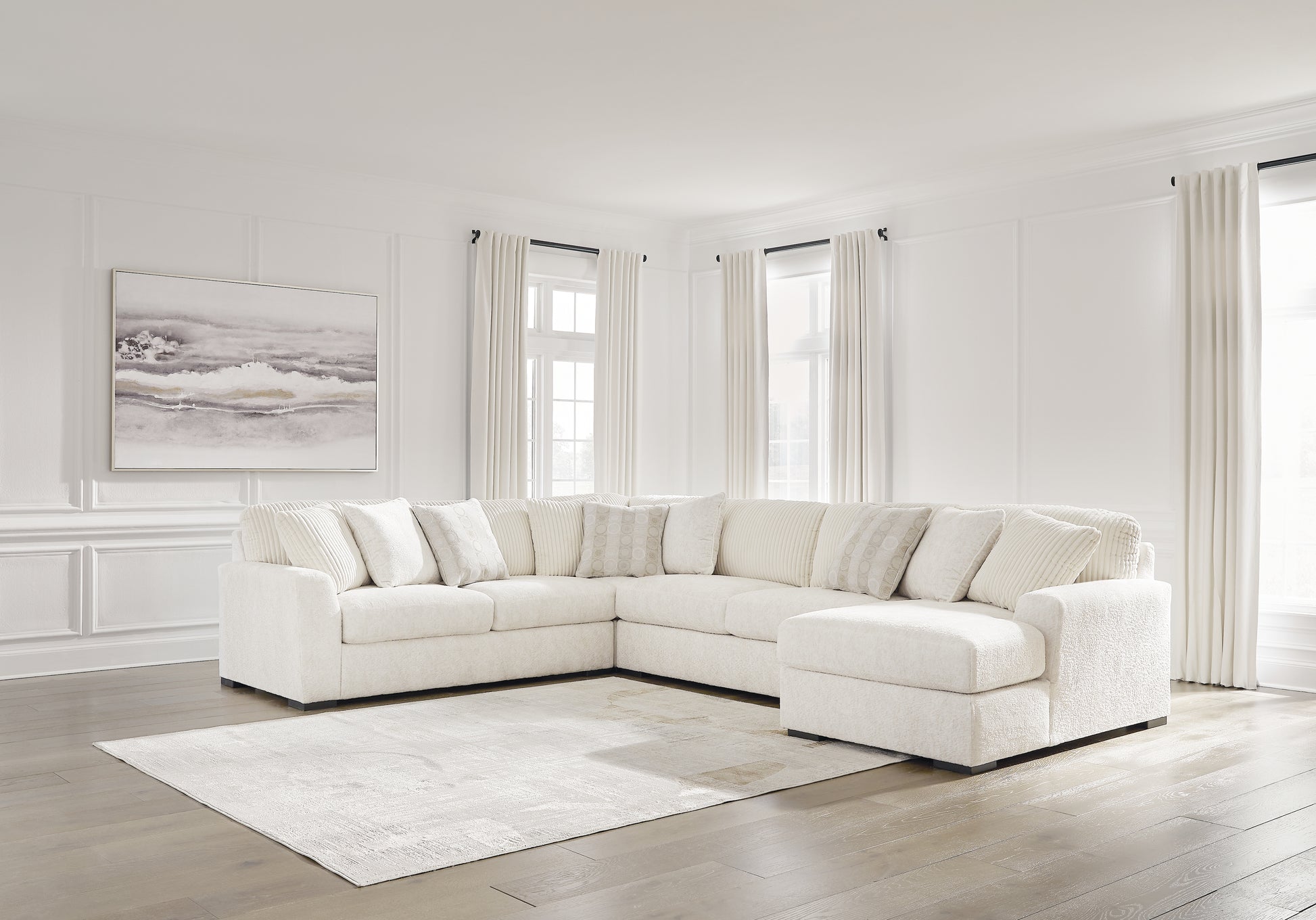 Ocala Furniture Outlet - Ashley Furniture - Chessington Sectional - LAF 3-Piece Sectional / Ivory - 61904S5
