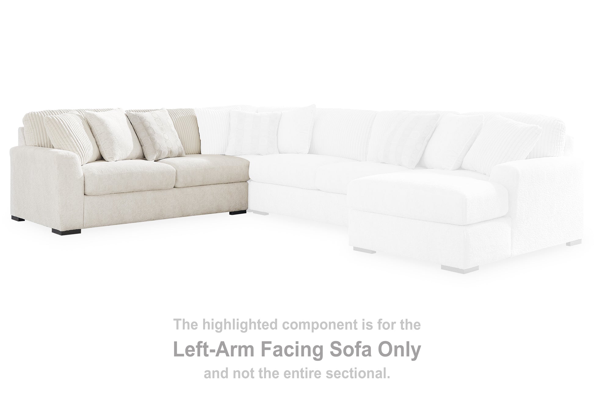 Ocala Furniture Outlet - Ashley Furniture - Chessington Sectional - LAF Sofa / Ivory - 6190466