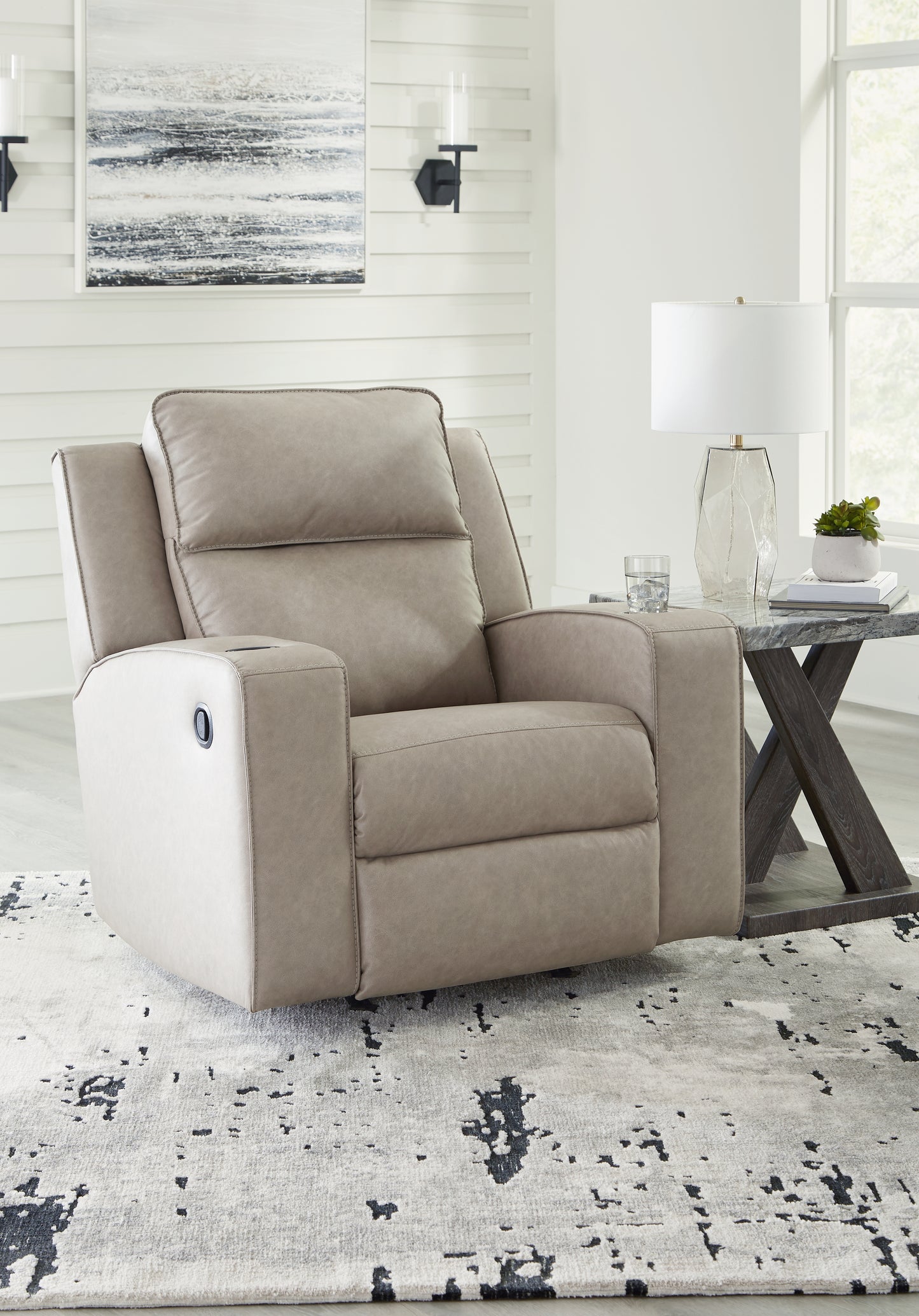 Ocala Furniture Outlet - Ashley Furniture - Lavenhorne Living Room - Rocker Recliner / Pebble - 6330725