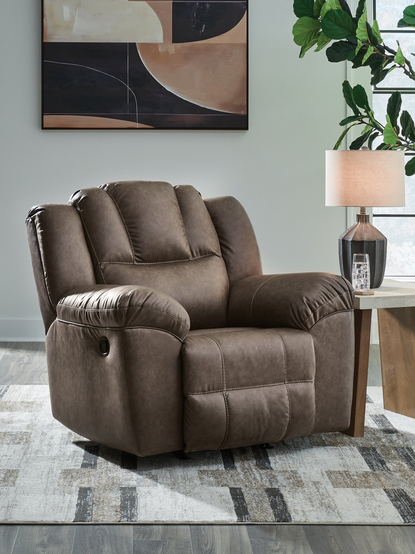 Ocala Furniture Outlet - Ashley Furniture - Lowilla Living Room - Rocker Recliner / Driftwood - PC6450625