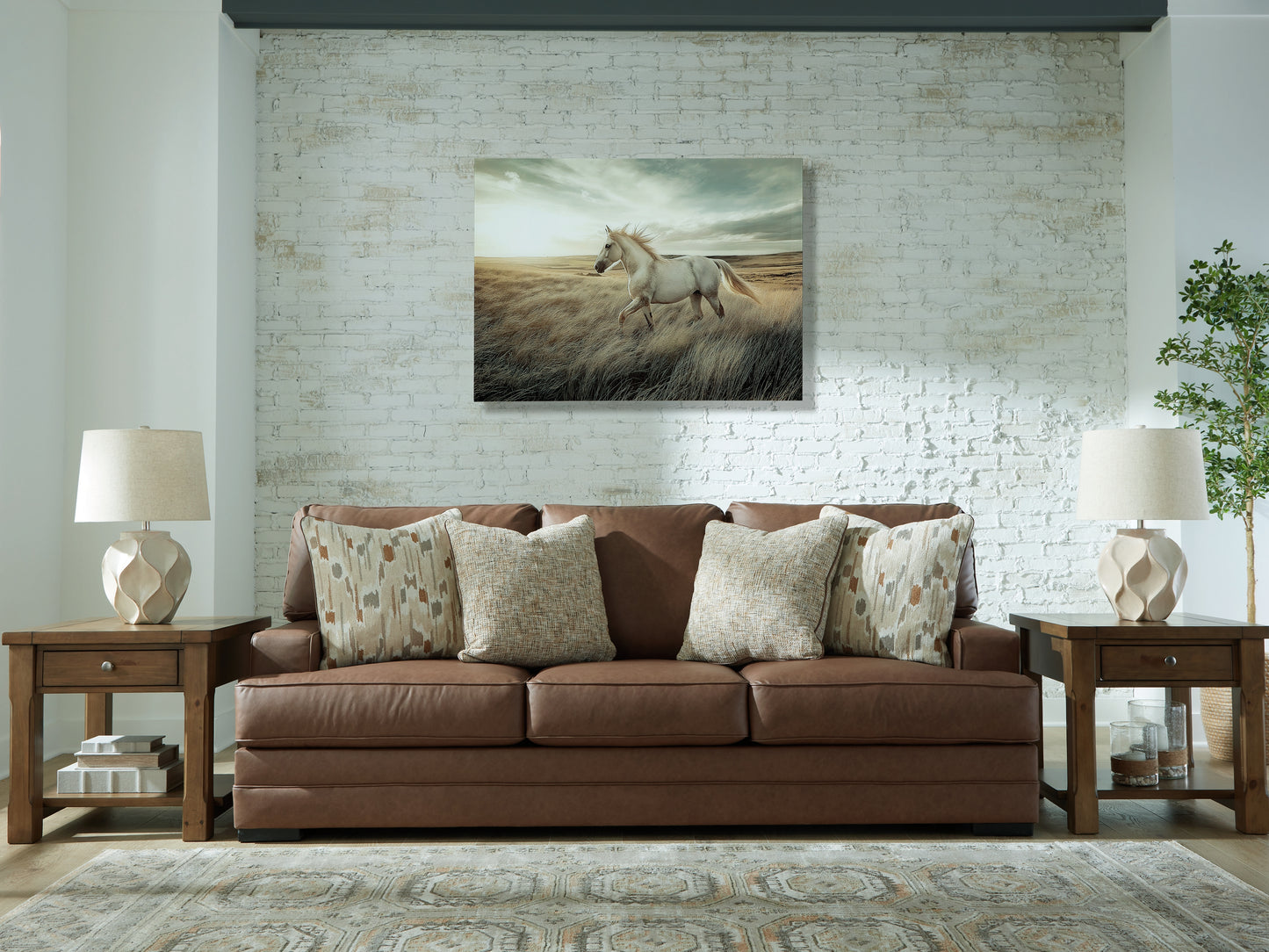 Ocala Furniture Outlet - Ashley Furniture - VillaCourt Living Room - Sofa / Caramel - 7490938