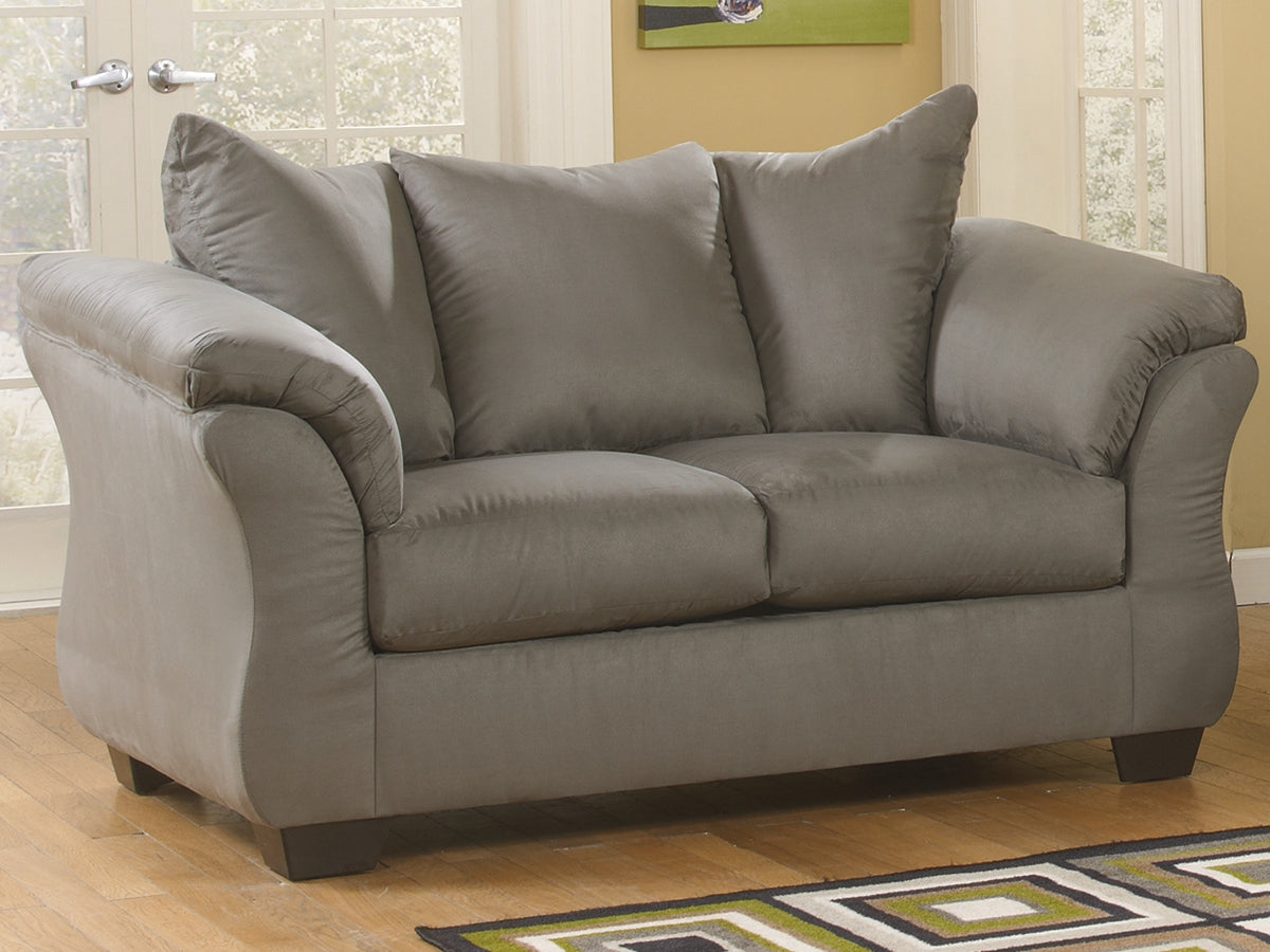 Ocala Furniture Outlet - Ashley Furniture - Darcy Living Room - Loveseat / Cobblestone - 7500535
