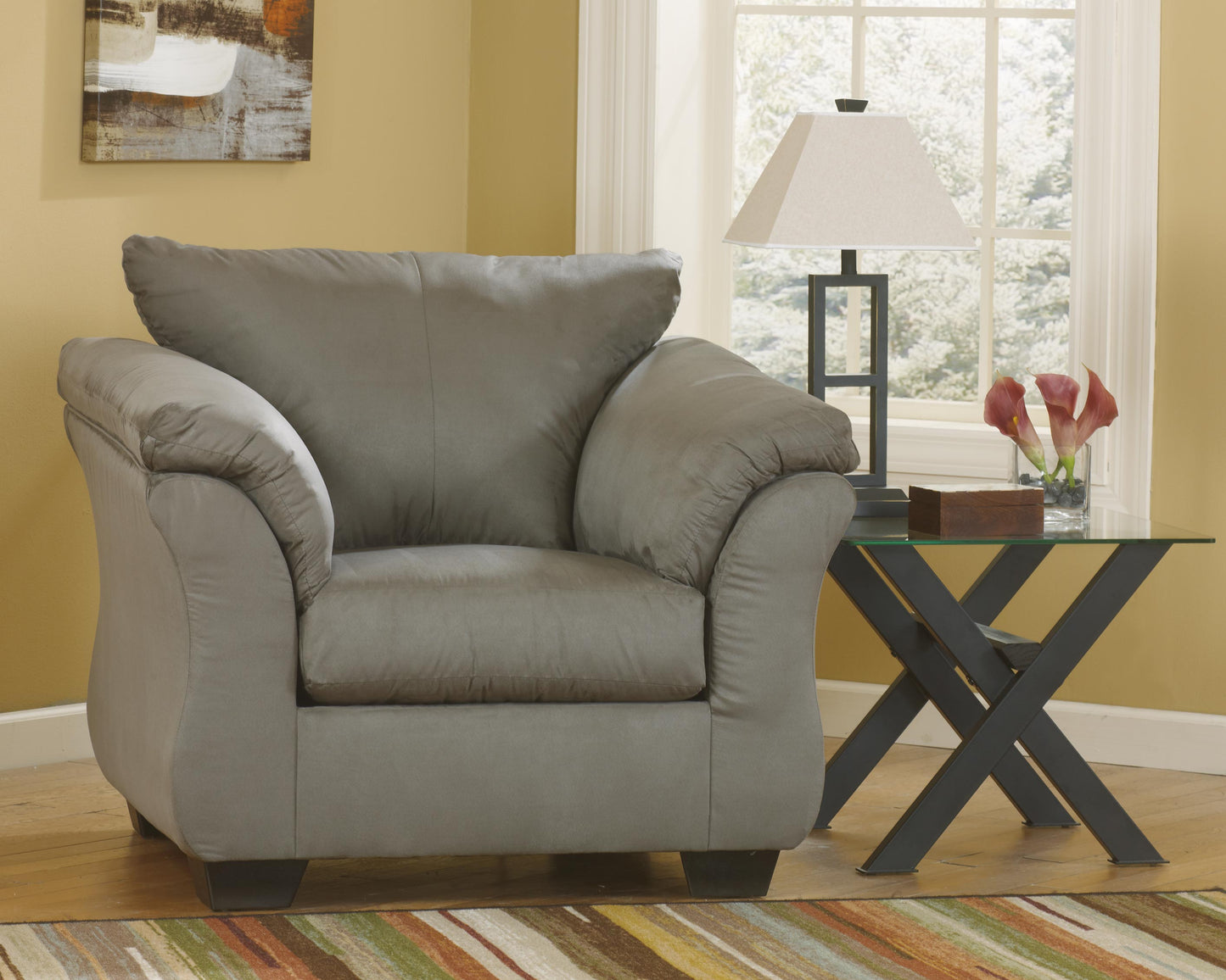 Ocala Furniture Outlet - Ashley Furniture - Darcy Living Room - Chair / Cobblestone - 7500520