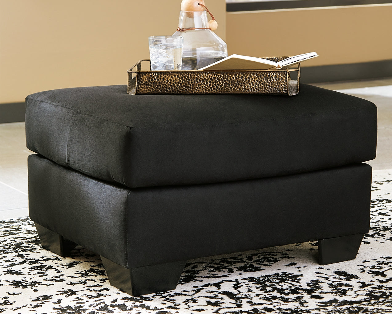 Ocala Furniture Outlet - Ashley Furniture - Darcy Living Room - Ottoman / Black - 7500814