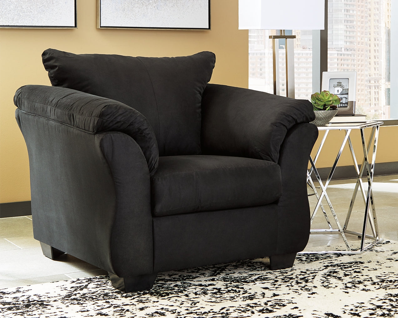 Ocala Furniture Outlet - Ashley Furniture - Darcy Living Room - Chair / Black - 7500820