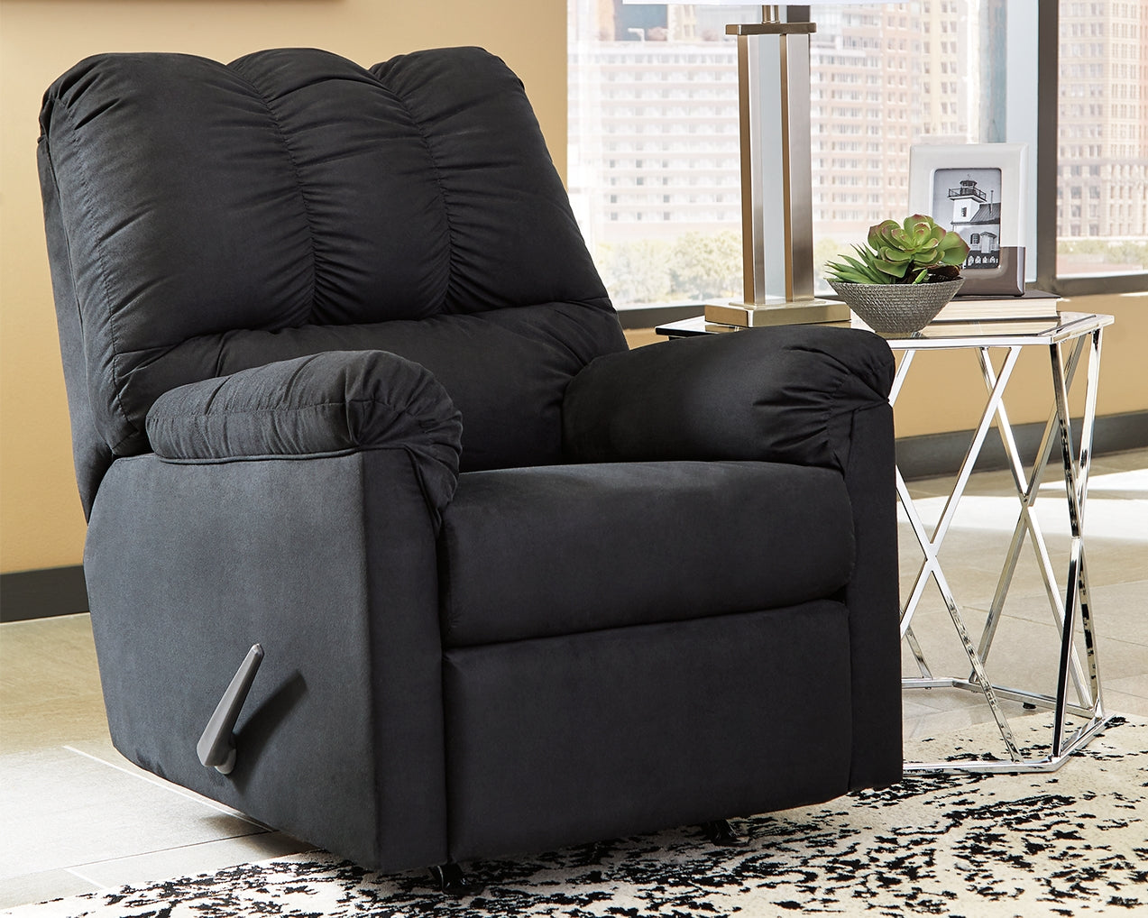 Ocala Furniture Outlet - Ashley Furniture - Darcy Living Room - Rocker Recliner / Black - 7500825