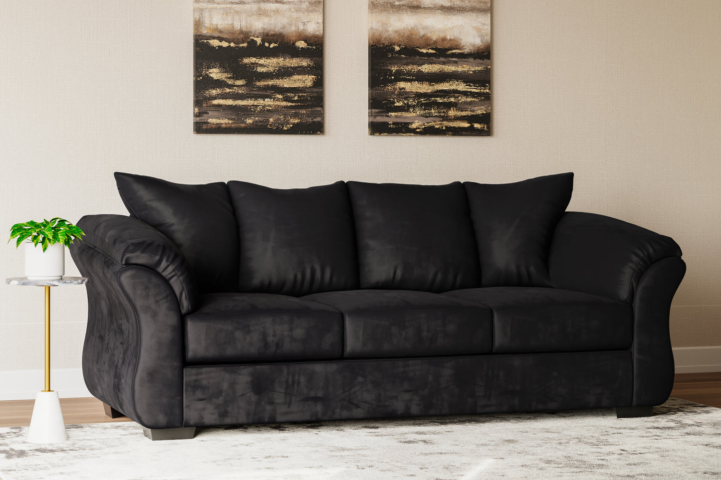 Ocala Furniture Outlet - Ashley Furniture - Darcy Living Room - Sofa / Black - 7500838