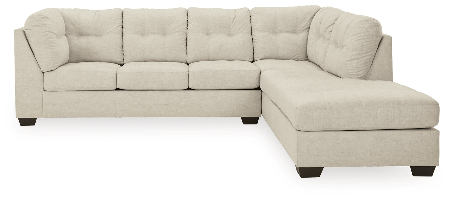 Ocala Furniture Outlet - Ashley Furniture - Falkirk Sectional - LAF 2-Piece Sectional with Chaise / Parchment - 80806S2