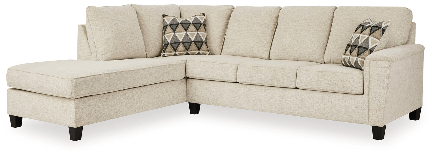 Ocala Furniture Outlet - Ashley Furniture - Abinger Sectional - RAF 2-Piece Sectional with Chaise / Natural - 83904S1
