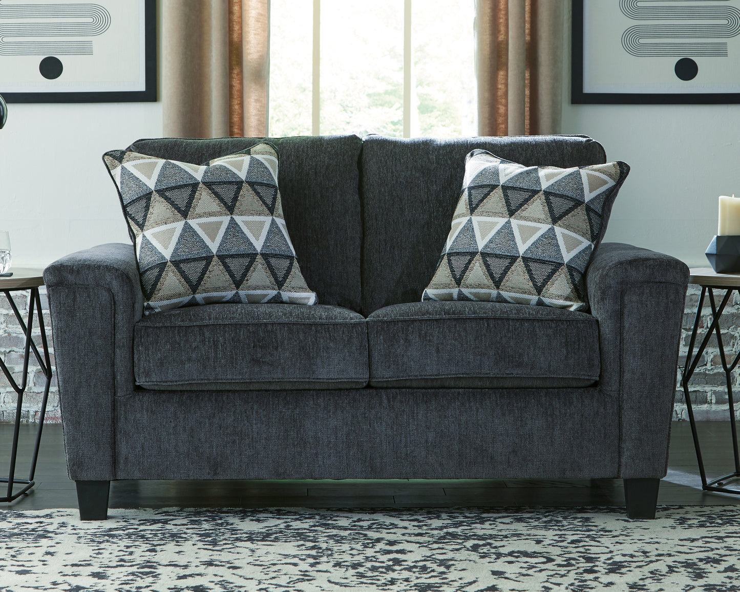 Ocala Furniture Outlet - Ashley Furniture - Abinger Living Room - Loveseat / Smoke - 8390535