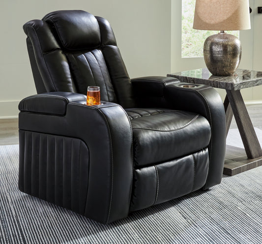 Ocala Furniture Outlet - Ashley Furniture - Caveman Den Living Room - PWR REC Loveseat/CON/ADJ HDRST / Midnight - 9070318