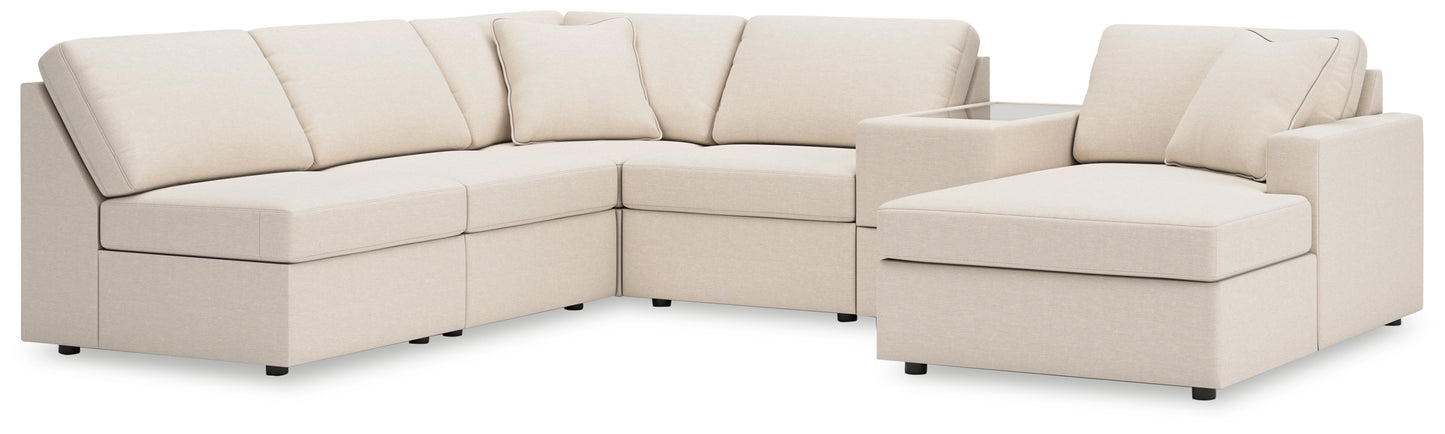 Ocala Furniture Outlet - Ashley Furniture - Modmax Sectional - 6-Piece Sectional with Chaise and Storage Console / Oyster - 92103S22