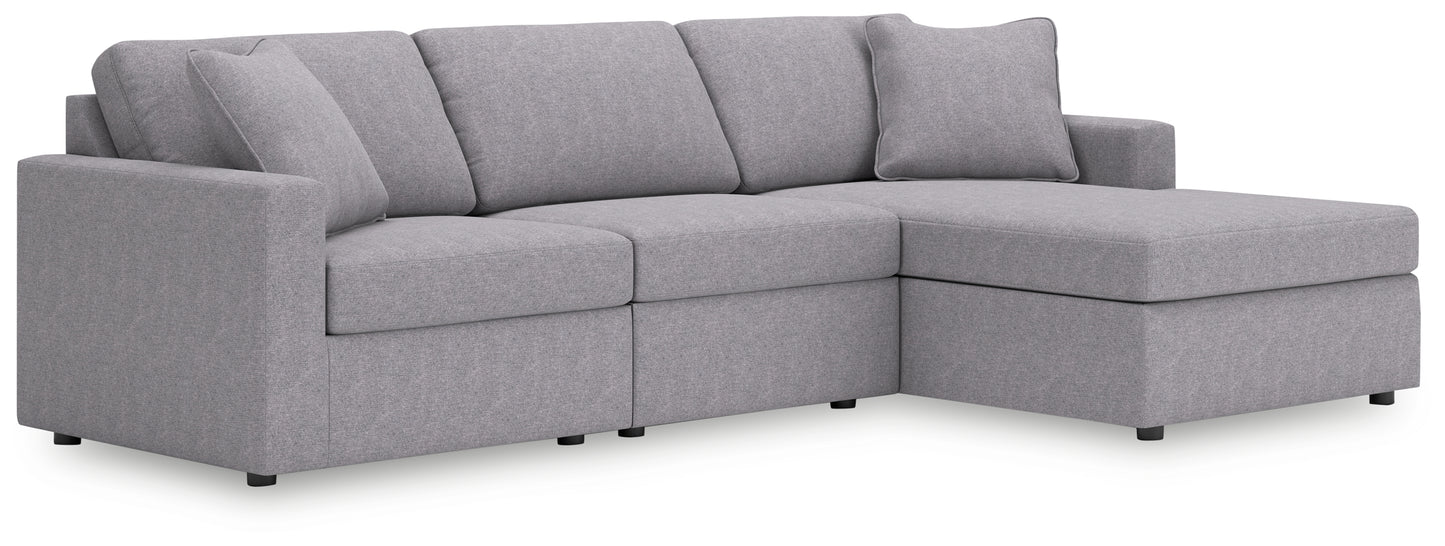 Ocala Furniture Outlet - Ashley Furniture - Modmax Sectional - RAF 3-Piece Sectional with Chaise / Granite - 92104S18
