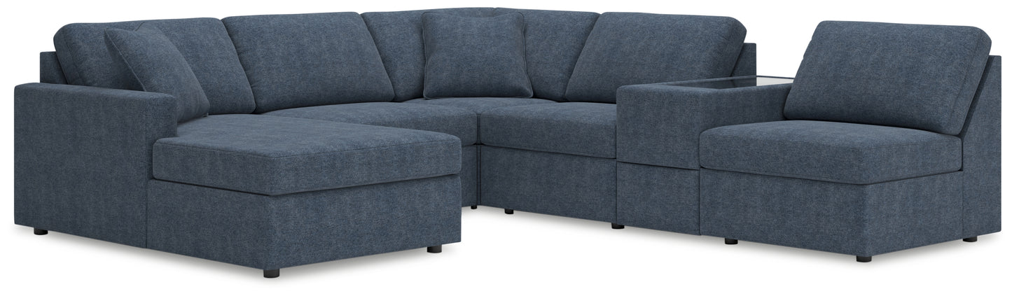 Ocala Furniture Outlet - Ashley Furniture - Modmax Sectional - RAF 6-Piece Sectional with Chaise / Ink - 92121S21