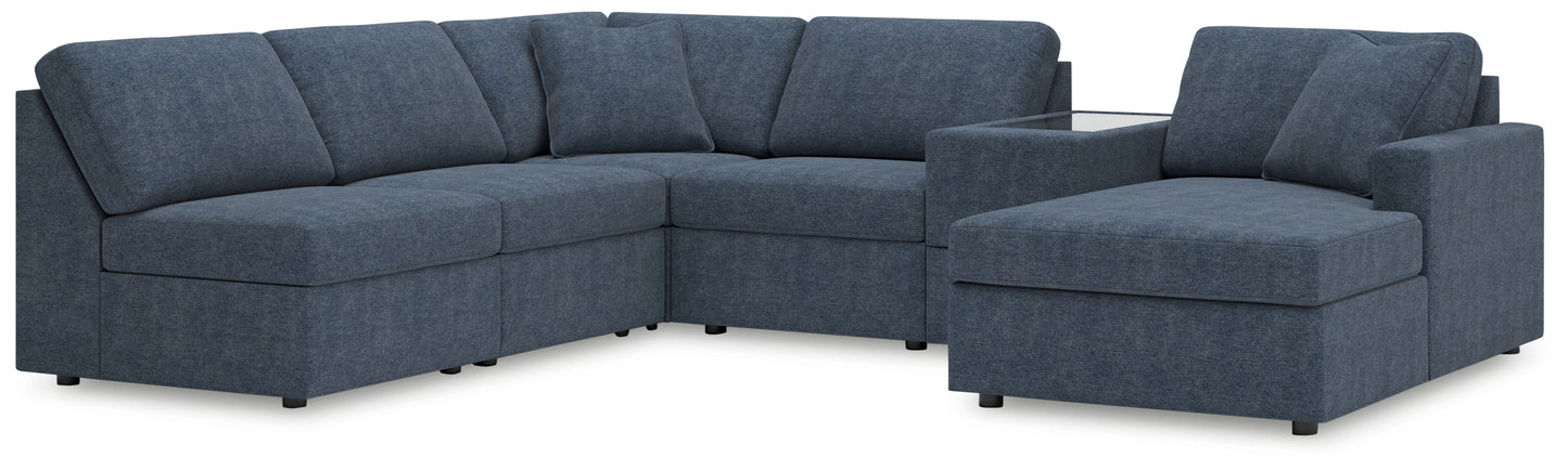 Ocala Furniture Outlet - Ashley Furniture - Modmax Sectional - 6-Piece Sectional with Chaise and Storage Console / Ink - 92121S22