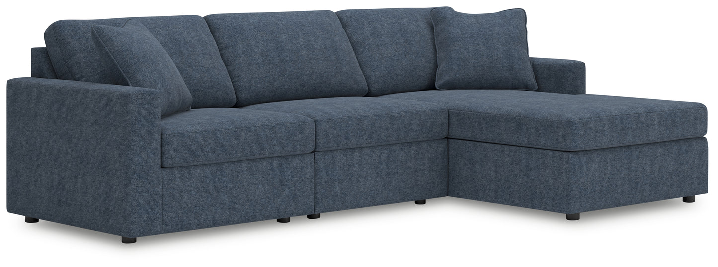 Ocala Furniture Outlet - Ashley Furniture - Modmax Sectional - RAF 3-Piece Sectional with Chaise / Ink - 92121S18