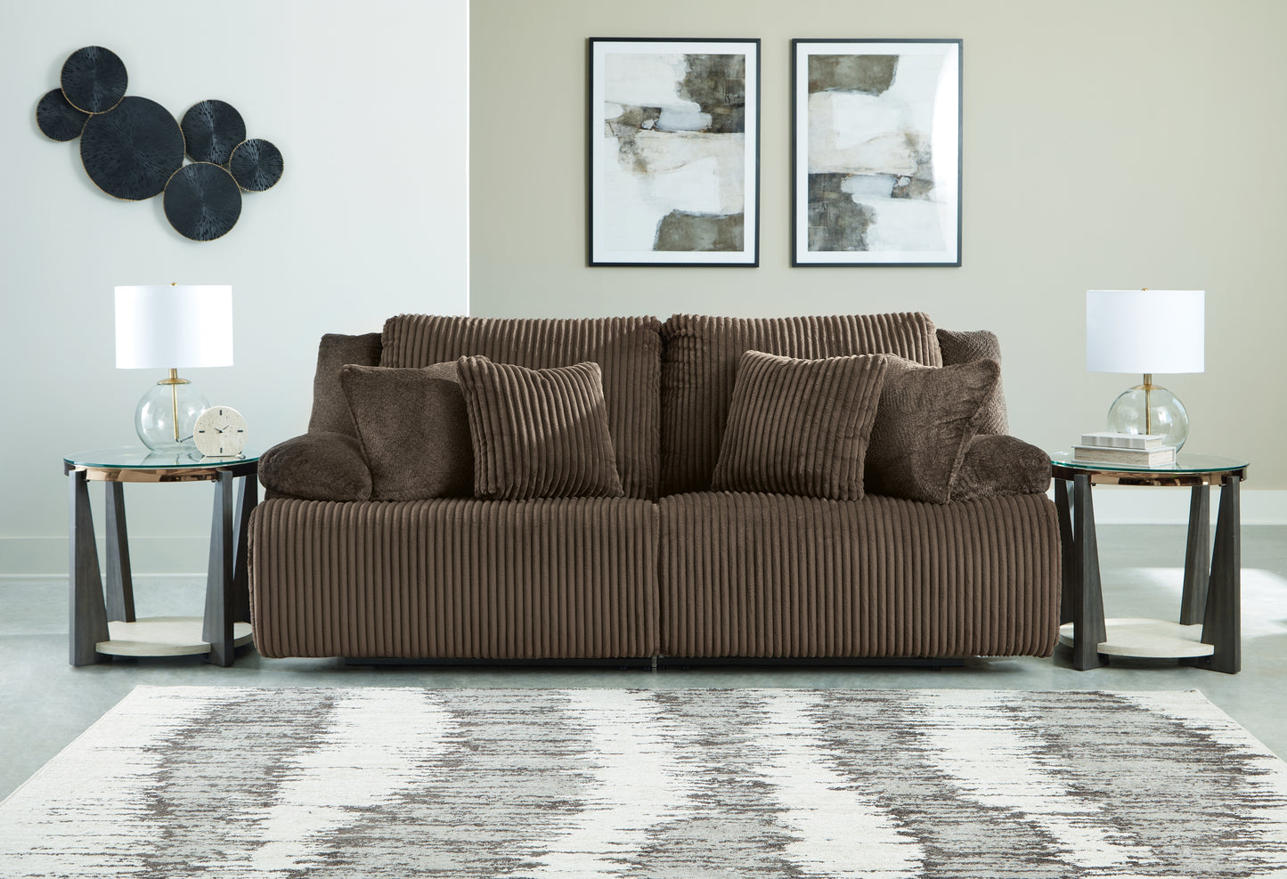 Ocala Furniture Outlet - Ashley Furniture - Top Tier Sectional - 2-Piece Sectional Loveseat / Chocolate - 92705S9