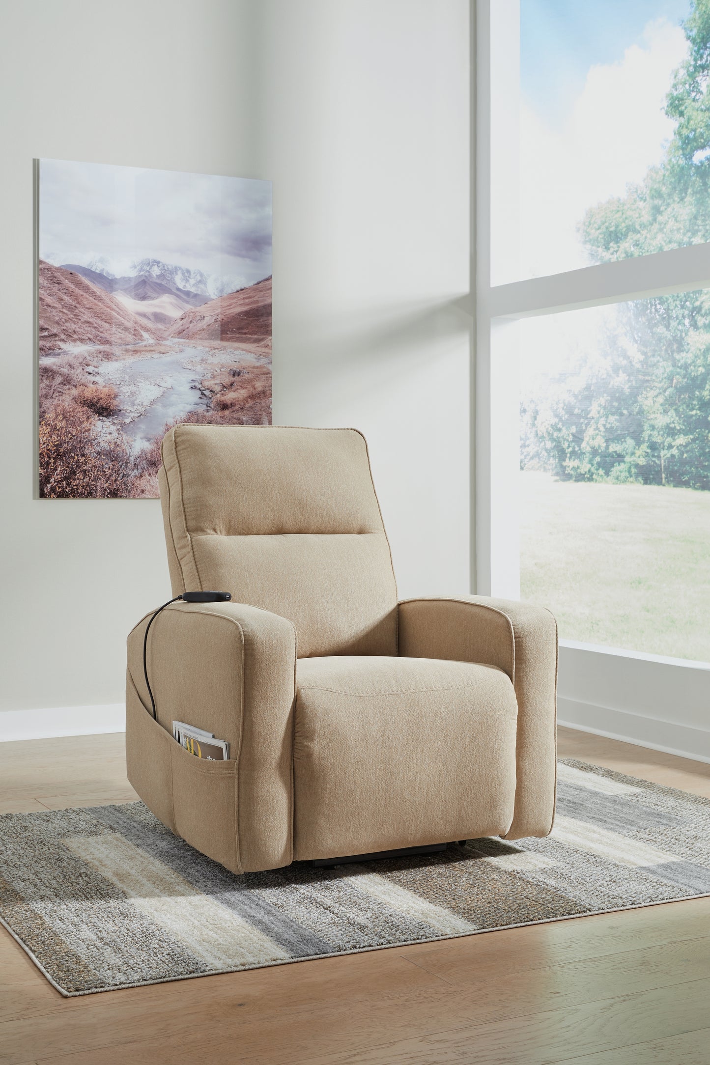Ocala Furniture Outlet - Ashley Furniture - Starganza Living Room - Power Lift Recliner / Taupe - 9370312