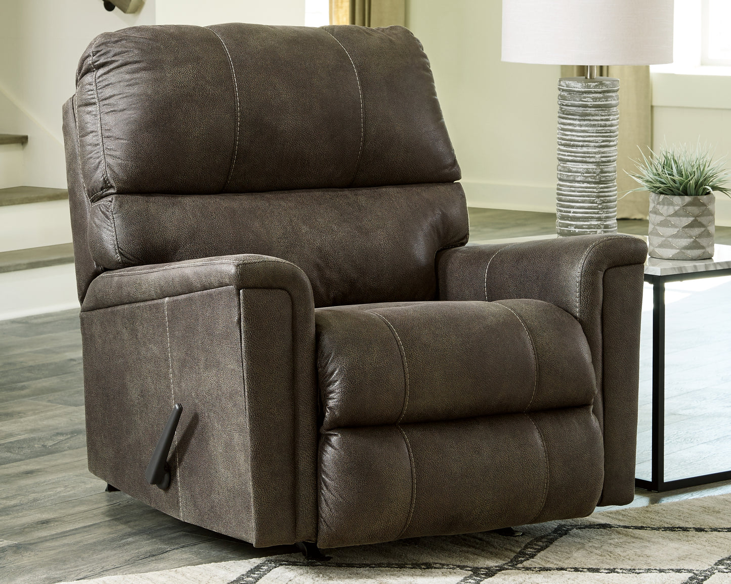 Ocala Furniture Outlet - Ashley Furniture - Navi Living Room - Rocker Recliner / Smoke - 9400225