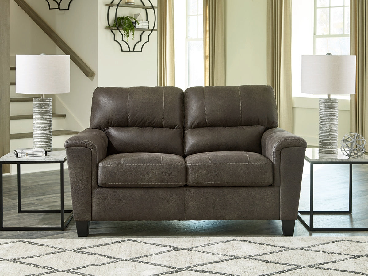 Ocala Furniture Outlet - Ashley Furniture - Navi Living Room - Loveseat / Smoke - 9400235