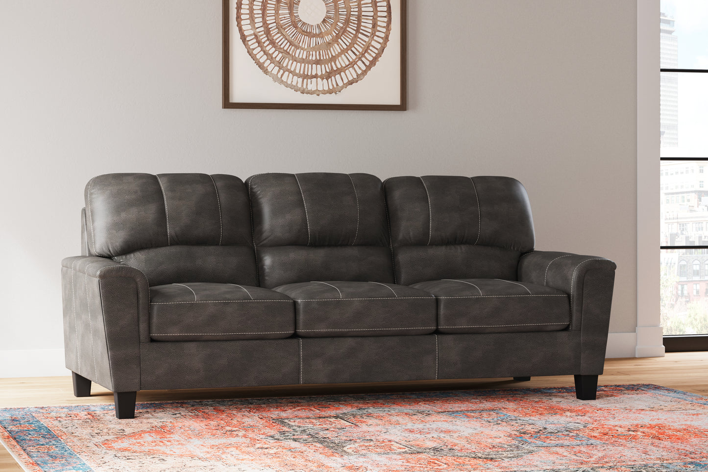 Ocala Furniture Outlet - Ashley Furniture - Navi Living Room - Sofa / Smoke - 9400238
