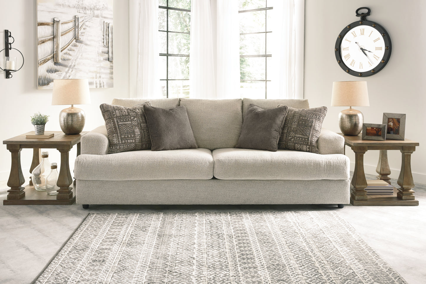 Ocala Furniture Outlet - Ashley Furniture - Soletren Living Room - Sofa / Stone - 9510438