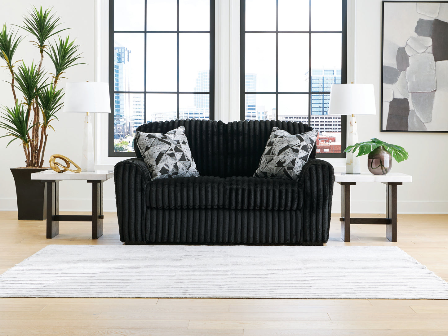 Ocala Furniture Outlet - Ashley Furniture - Midnight-Madness Living Room - Loveseat / Onyx - 9810335