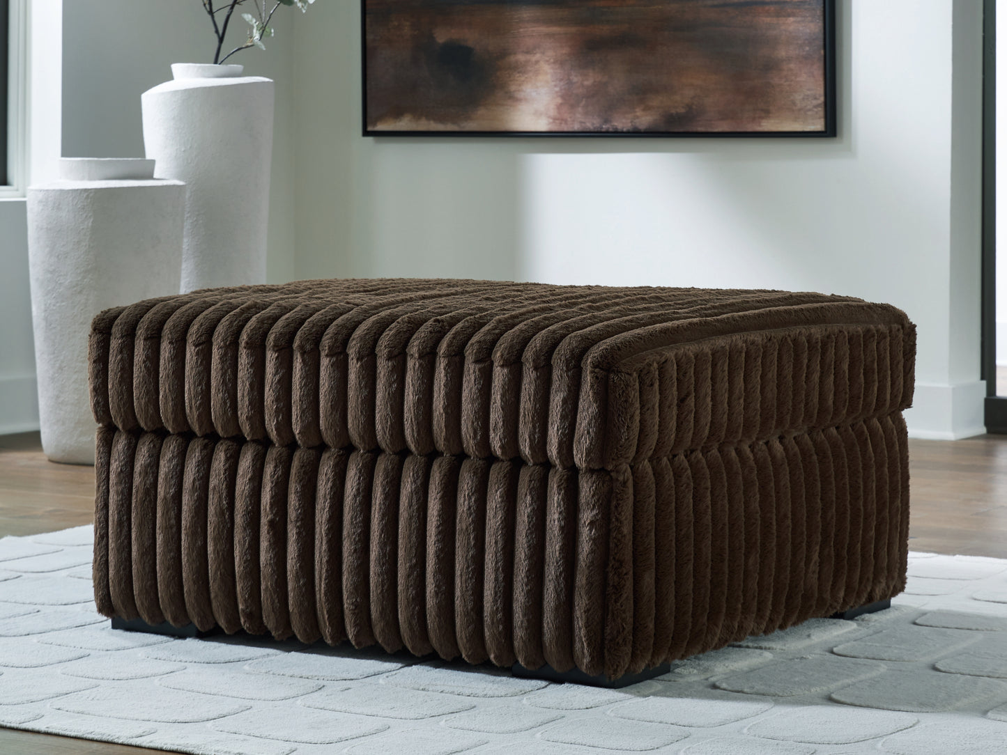 Ocala Furniture Outlet - Ashley Furniture - Midnight-Madness Living Room - Oversized Accent Ottoman / Chocolate - 9810408
