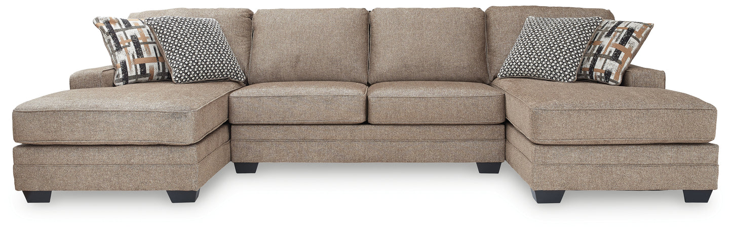 Ocala Furniture Outlet - Ashley Furniture - Cannonbrook Sectional - RAF 3-Piece Sectional with Chaise / Nutmeg - 98201S3
