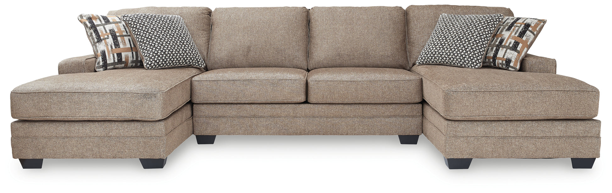 Ocala Furniture Outlet - Ashley Furniture - Cannonbrook Sectional - RAF 3-Piece Sectional with Chaise / Nutmeg - 98201S3