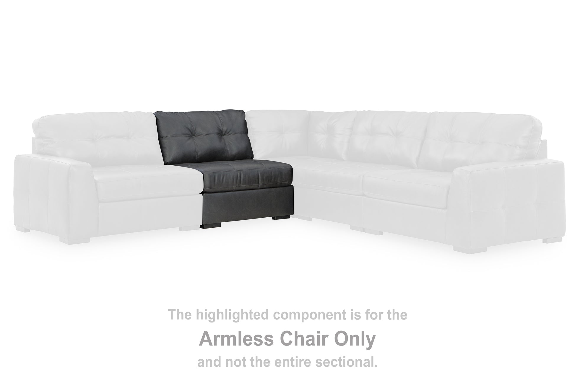 Ocala Furniture Outlet - Ashley Furniture - Brindley Pier Sectional - Armless Chair / Fog - 9950346