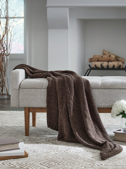 Ocala Furniture Outlet - Ashley Furniture - Anawood Throw (Set of 3) - Throw (3/CS) / Brown - A1001098