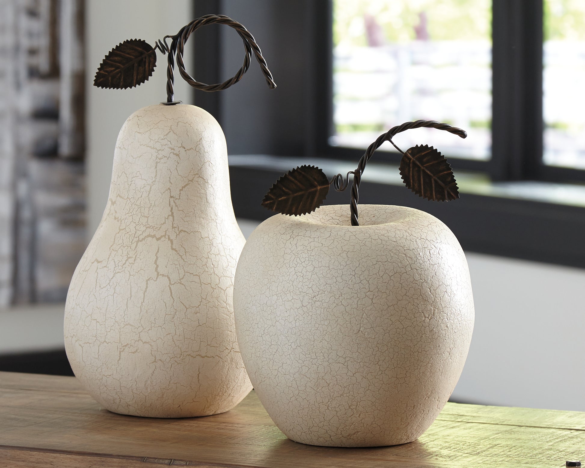 Ocala Furniture Outlet - Ashley Furniture - Bidelia Sculpture - Sculpture Set (Set of 2) / Antique White - A2000381