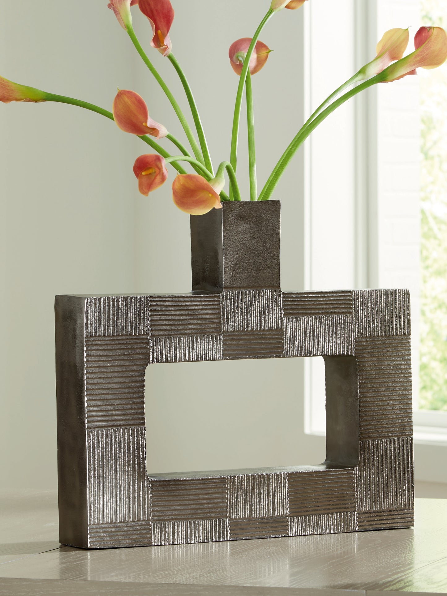 Ocala Furniture Outlet - Ashley Furniture - Wrengrove Vase - Vase / Antique Nickel Finish - A2000753