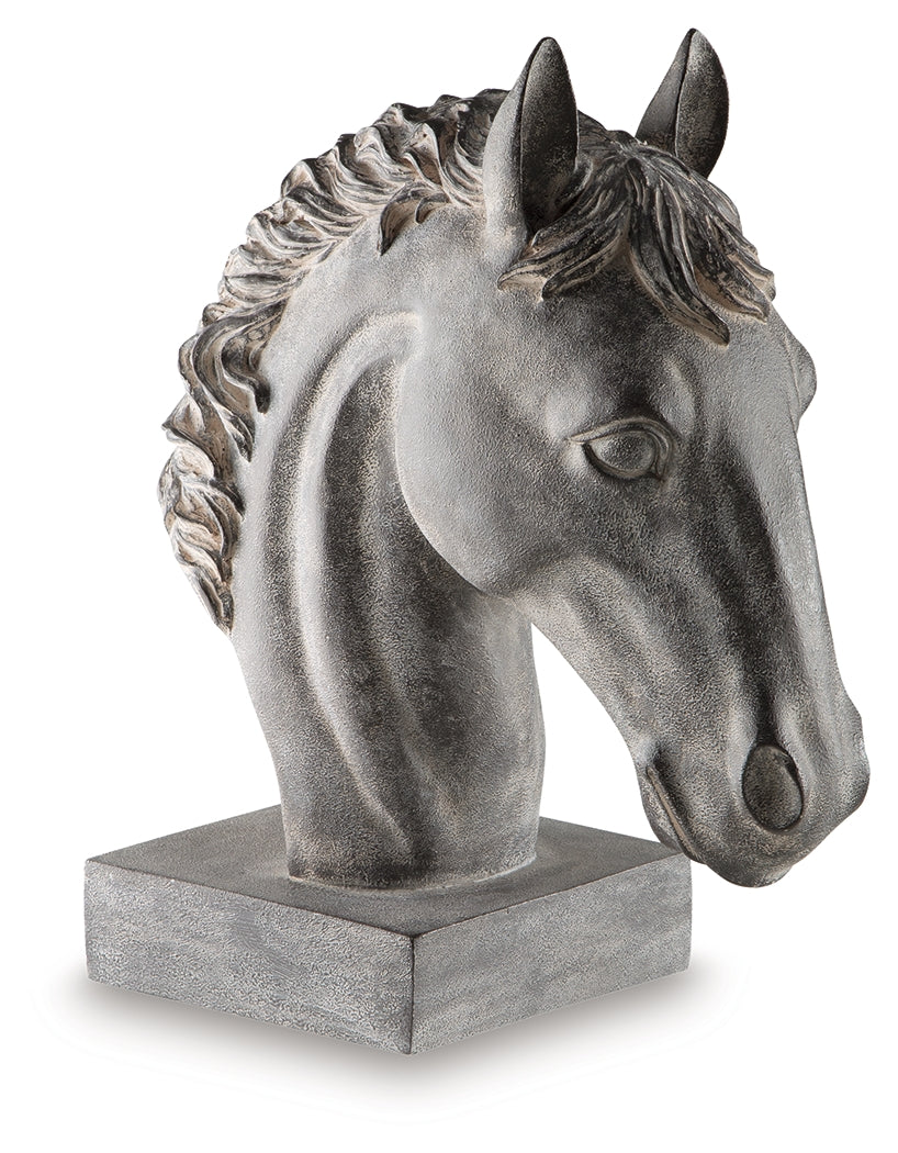 Ocala Furniture Outlet - Ashley Furniture - Carnlow Sculpture - Sculpture / Antique Black - A2000772