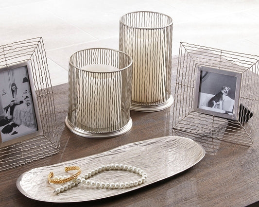 Ocala Furniture Outlet - Ashley Furniture - Dympna Accessory Set (Set of 5) - Accessory Set (5/CN) / Silver Finish - A2C00115