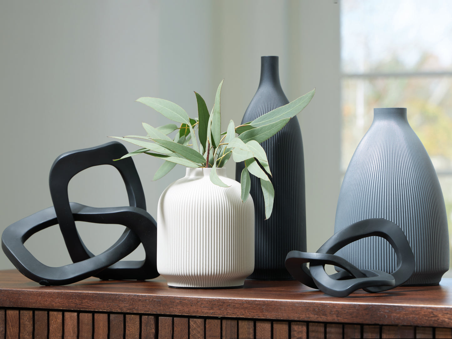 Ocala Furniture Outlet - Ashley Furniture - Leithick Accessory Set (Set of 5) - Accessory Set (5/CN) / Black/Tan/Gray - A2C00211