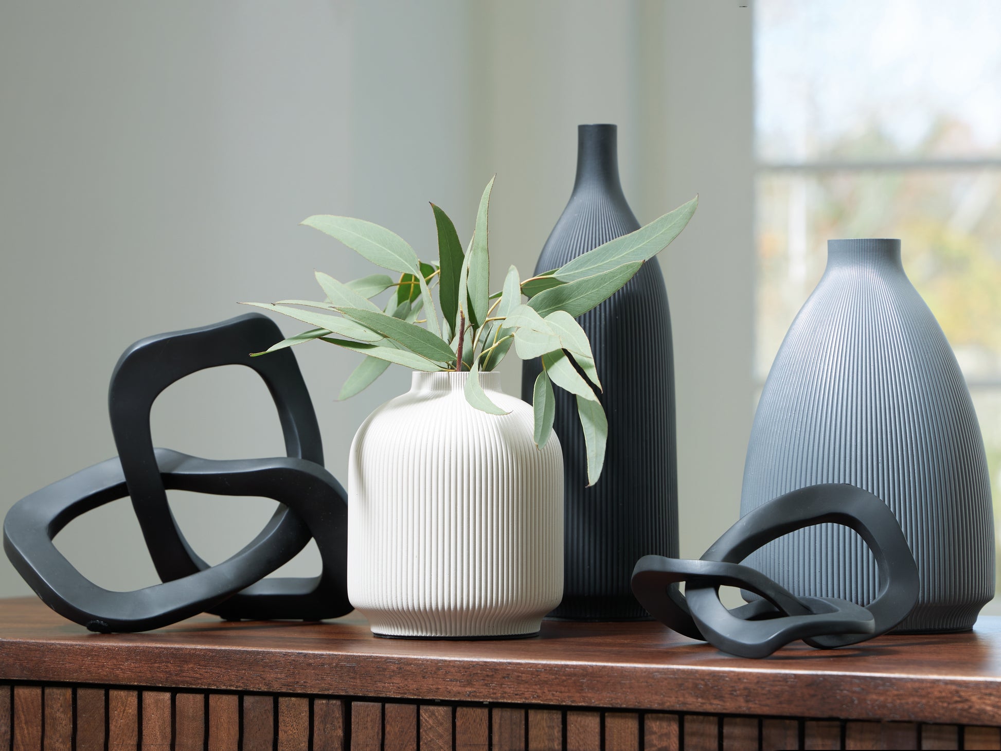 Ocala Furniture Outlet - Ashley Furniture - Leithick Accessory Set (Set of 5) - Accessory Set (5/CN) / Black/Tan/Gray - A2C00211