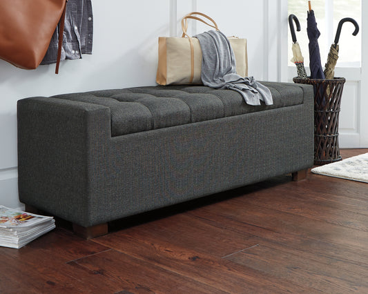 Ocala Furniture Outlet - Ashley Furniture - Cortwell Storage Bench - Storage Bench / Gray / 54"W x 18"D x 18"H - A3000224