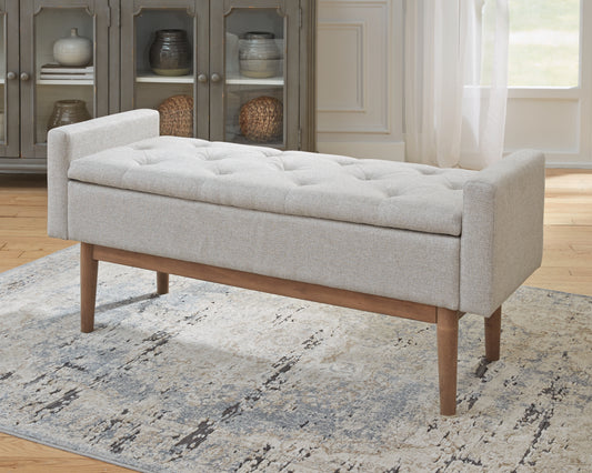 Ocala Furniture Outlet - Ashley Furniture - Briarson Storage Bench - Storage Bench / Beige/Brown / 50"W x 18"D x 22"H - A3000247
