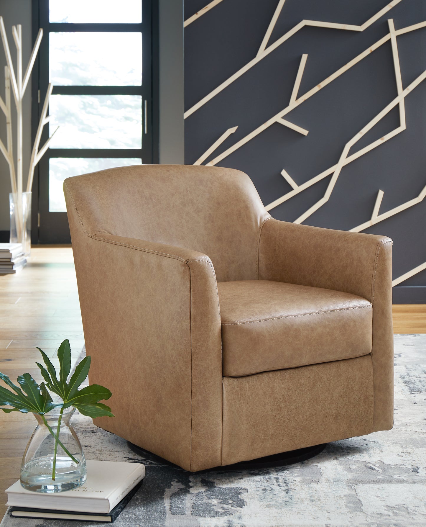 Ocala Furniture Outlet - Ashley Furniture - Bradney Swivel Accent Chair - Swivel Accent Chair / Tumbleweed - A3000323